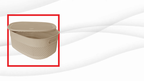 4L Plastic Storage Basket with Lid Tidy Organiser Droplette Home Office - BROWN - Video 1 of 1