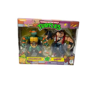 Teenage Mutant Ninja Turtles Playmates Michelangelo Vs Bebop Collector 2 Pack