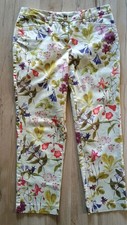 Lands' End Women's Floral Straight Leg Pants Mid Rise Pockets Multicolor