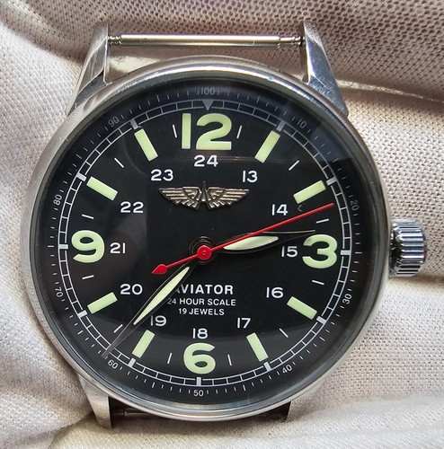 Vintage Rare Raketa Watch Mechanical Aviator Wrist Russian Soviet Military USSR - Picture 16 of 17