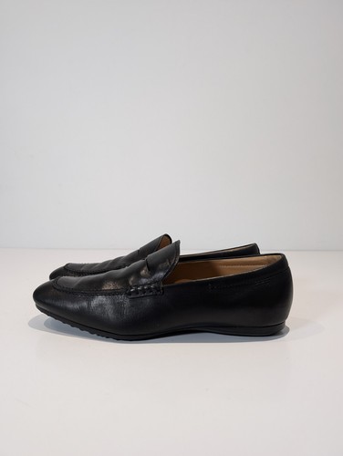 Tod's Mocassino Vaschetta Rimessa Brian Halbschuhe Herren UK 6 schwarz Leder Schürze Zehe - Bild 3 von 13