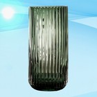 1PC Pillar Type Glass Vase Vertical Stripes Flower Vase Simple Roman Parlor