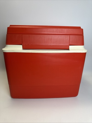 Vintage Gott Hi & Dri 16 Qt Chest Cooler Great Condition Model 1916 Red White - Picture 10 of 16