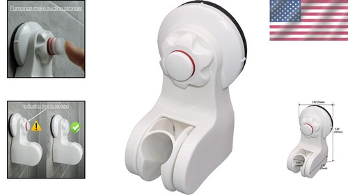 Soporte de cabezal de ducha ajustable de goma para montaje en pared ventosa accesorio de baño - Imagen 2 de 8