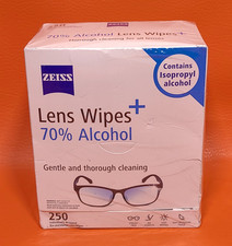 ZEISS Pre Moistened Soft Lens Cleaning Wipes With 70% Alcohol 250 Count Box