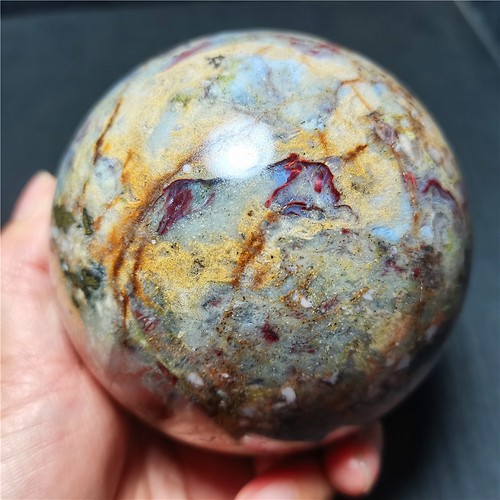 Rare 1288G Natural  Beautiful Namibia " Pietersite" Gemstone Ball Healing R1978 - Picture 8 of 15