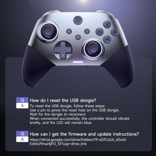 EasySMX PC Controller X10 Enhanced Wireless Bluetooth Controller Hall Effect RGB - Picture 9 of 11