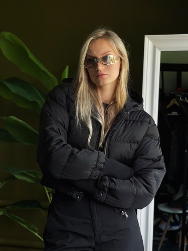 Prada Women’s Black Hooded Down Puffer Jacket | Made in Italy | Size 44 - Picture 8 of 23