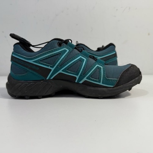 Salomon SpeedCross Contagrip Sneakers Shoes Teal Green Unisex Kids Youth Size 1 - Picture 5 of 8