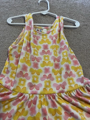 Dot Dot Smile Tank Dress Size 7, Yellow And Pink Flowers - Picture 4 of 4