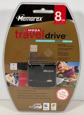 Memorex High Speed Mega Travel Drive 8 GB Portable Storage Device w/ Case - NEW