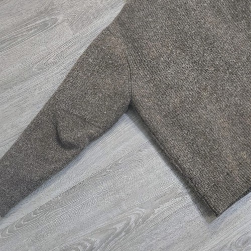 Vintage LL Bean 100% Wolle Pullover 1/4 Zip Fischer braun schwer gefüttert Herren Gr. M - Bild 12 von 17