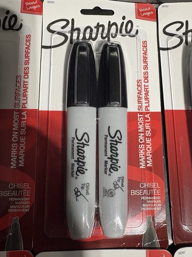Lot of 6 Packs (12) Sharpie Permanent Markers Chisel Tip Markers - Bild 2 von 3