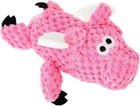 Flying Pig Squeaky Plush Dog Toy Chew Guard Durable