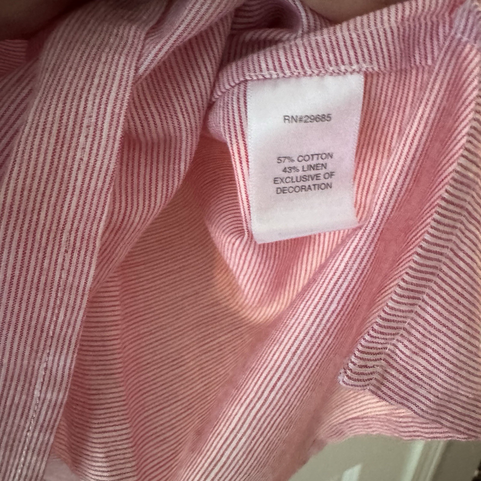 PENDLETON - Embroidered Linen Tunic Micro Stripe … - image 5