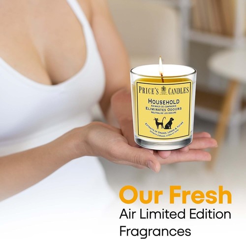 Price's - Household Pet Jar Candle - Odour Eliminating Candle - Made With Orang - Picture 5 of 8