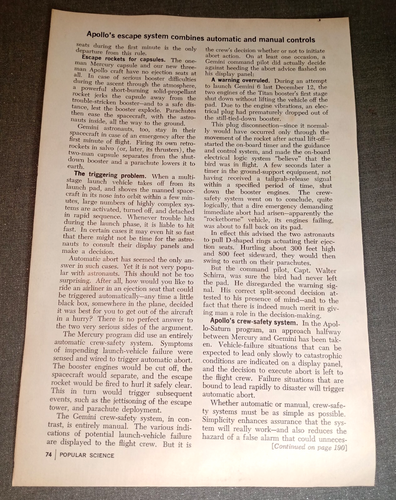 Apollo Space Rocket Program - May 1966 - Vintage Magazine picture & Article - Picture 3 of 3