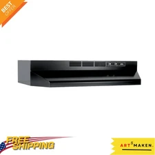 Broan 30-Inch Black Ductless Range Hood Insert for Efficient Kitchen Ventilation