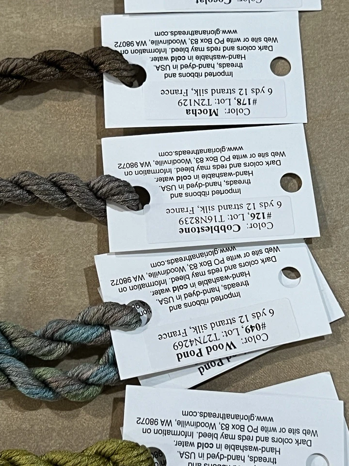 11 Skeins Gloriana Embroidery Floss Thread Skeins, 6 yds 12 Stand Silk each - Image 3 of 4