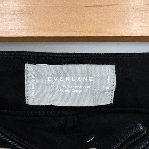 NWT Everlane The Curvy Way High Hourglass Jean In Black Coal Size 28 Regular - Picture 7 of 10