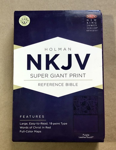 Holman NKJV Referenzbibel, Super Riesendruck, roter Buchstabe, Leder NEU! - Bild 2 von 12