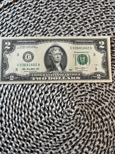 2013 TWO DOLLAR BILL / VERY NICE / LOW # C 03681662 A / NOTE C / CHECK IT OUT /