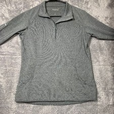 Sport-Tek Women  s Gray 1/4 Zip Pullover Size Small Athletic Activewear Stretch