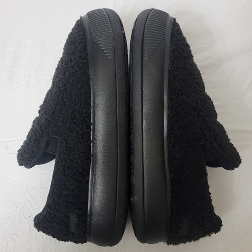 Puma Suede Mayu Sz 10.5 Black Sherpa Slip On Teddy Platform Sneaker Shoes 384887 - Picture 8 of 9