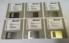 Microsoft Windows Operating System 3.5" 1.44MB Floppy 6 Disks Install Setup 1993