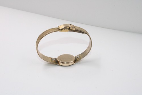 Croton Women's Diamond accented Bezel Wrist Watch 10k G.F. Case & Band Working - Picture 6 of 7
