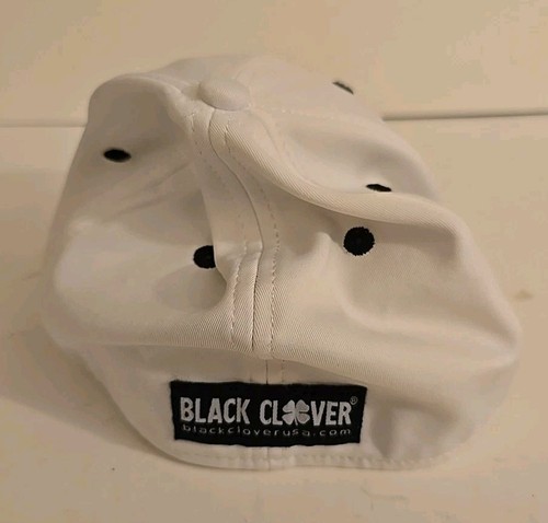 Gorra de golf Black Clover Live Lucky S/M blanca ajustada ajuste elástico EE. UU. - Imagen 3 de 7