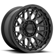 17x8.5" KMC Wheels KM722 Technic Satin Black Off-Road Rims (4 pcs) (S04)
