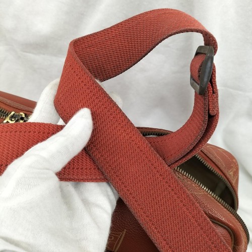 LOUIS VUITTON Cup Calvi Cross Body Schultertasche PVC Leder Rot M80028 Gebraucht - Bild 2 von 15