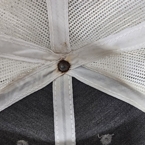 Sombrero de Pesca Calcuta Gris/Azul Malla Estilo Camionero Snapback Bordado Logo Gorra - Imagen 9 de 11