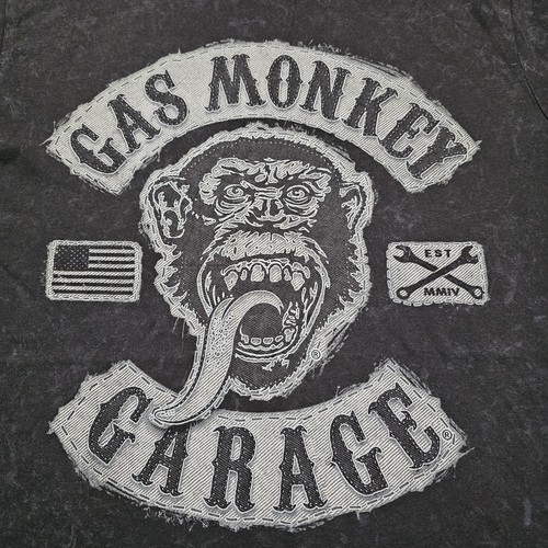 Next Gas Monkey Garage Men's Medium Grey Graphic Short Sleeve T-Shirt (E) - Picture 3 of 4