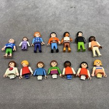 14 Playmobil Child Figures for Parts- damaged, discolored  missing parts