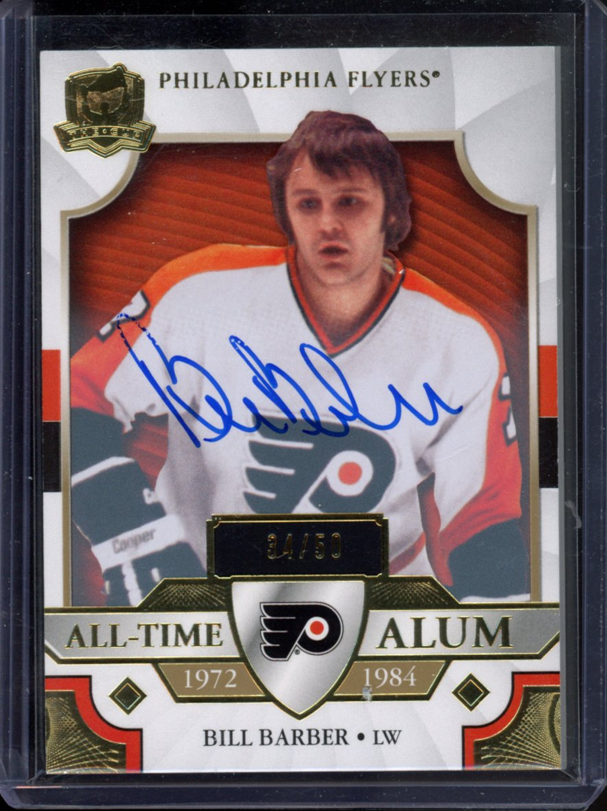 2019 UPPER DECK THE CUP #ATA-BB BILL BARBER ALL TIME ALUMNI GOLD AUTO /50