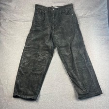 Spencer Project Jeans Mens 30 Black Corduroy Straight Fit Button Zipper Adult