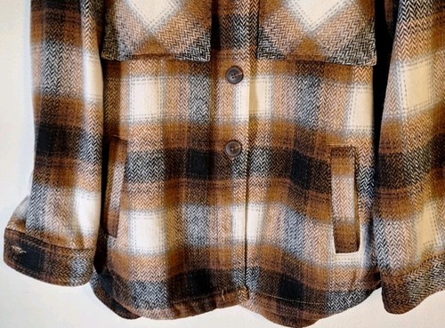 Members Mark Brown Plaid Shacket XS Wo's Flap Pockets/+Slash Outdoor/Work/Casual - Picture 3 of 10