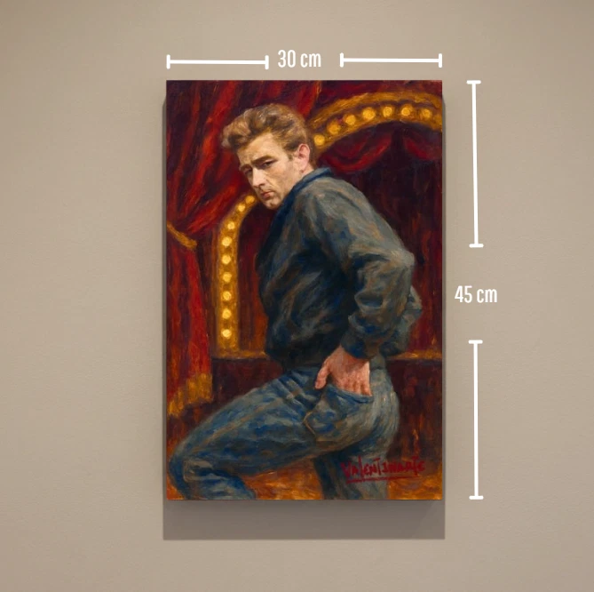 Impresión en Lienzo Edición Limitada Valentinarte James Dean Cine Clásico Arte De Colección Foto 2 de 4