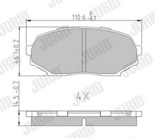 JURID 572223J Bremsbeläge Satz Vorne für MAZDA MX-5 I (NA) für ISUZU IMPULSE