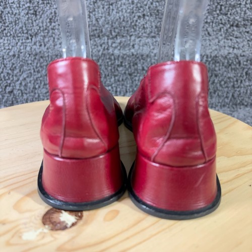 Zapato de tacón de cuña Taryn Rose para mujer talla 6,5 cuero rojo ortopédico hecho en Italia - Imagen 4 de 10