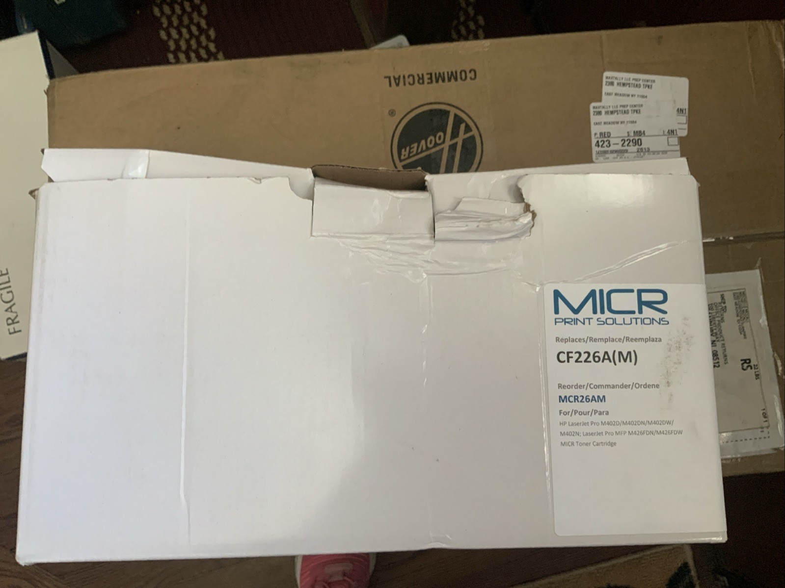 MICR print solutions CF 226A parentheses M parentheses