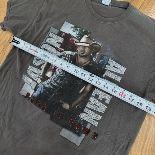 2015 Jason Aldean Burn It Down Grafik Strass verziert T-Shirt - Medium - Bild 4 von 10