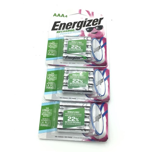 12 AAA Energizer Rechargeable Batteries (3 Packs of 4)