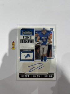 2023 Contenders Jack Campbell  Auto Rookie Ticket RC Lions #241