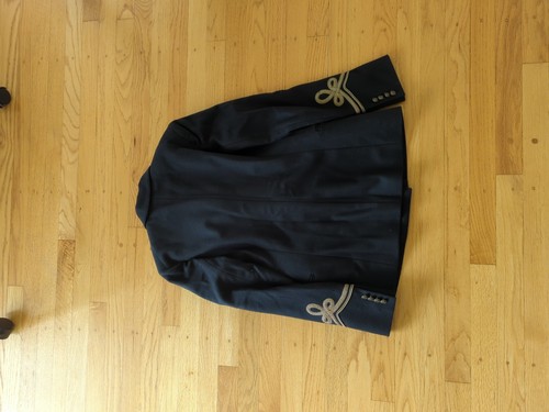 Double RL RALPH LAUREN Admiral Blazer Black Wool Cashmere Women 3 Italy M47 - Picture 7 of 9