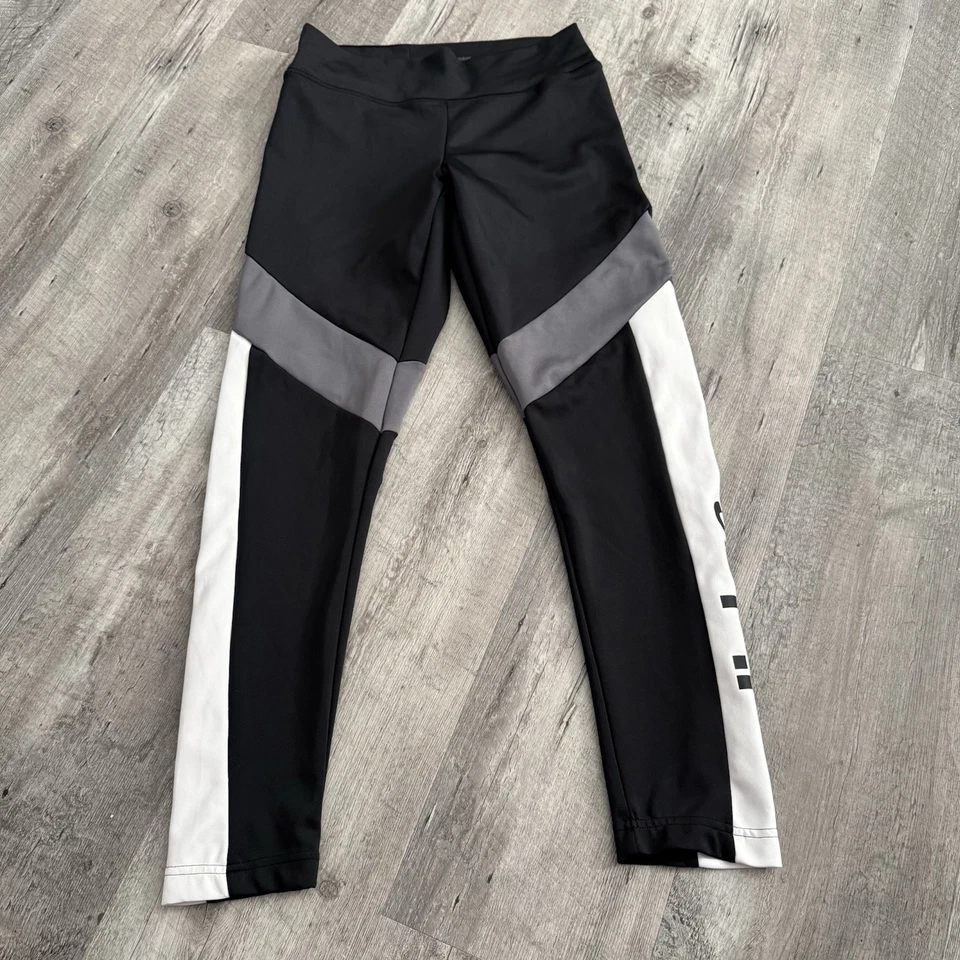 Adidas Aeroready Leggings Mujer Pequeños Negros Bloques de Color Yoga Pantalones Atléticos Foto 3 de 4