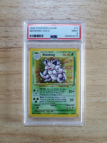Pokemon PSA 9 MINT 1999 Nidoking Base Set Holo Card - Picture 1 of 2