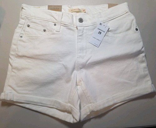 Pantaloncini donna LEVI'S bianchi lunghezza media taglia 29 - nuovi con etichetta - Foto 3 di 5